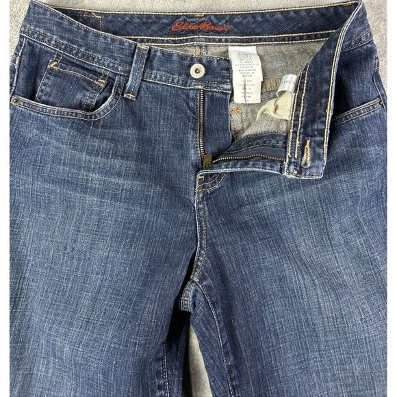 Eddie Bauer Women's Size 6 R Shaped Fit Blue High Rise Straight Jeans Baggy Y2K - Picture 5 of 15
